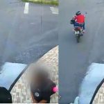 Homem em moto é visto após assalto