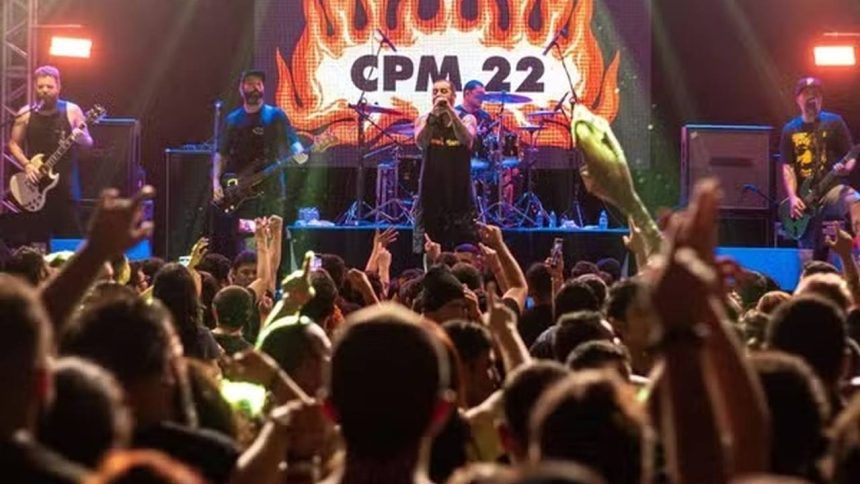 Show da banda CPM 22 no lançamento do Tecnogame AGON BY AOC em Manaus.