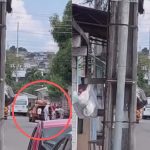 Veículos em rua, possivelmente no bairro Mutirão, com foco em incidente envolvendo abelhas.