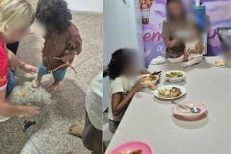Crianças sujas e abandonadas são encontradas em rua da zona norte de Manaus