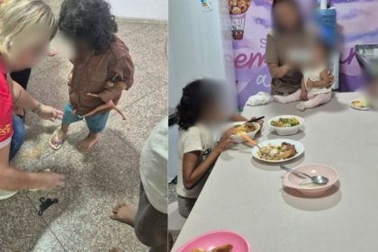 Crianças sujas e abandonadas são encontradas em rua da zona norte de Manaus