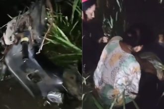 Caminhão atinge motocicleta na AM-010 e deixa duas pessoas feridas