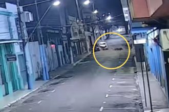 Vídeo mostra colisão entre carro e moto que matou vigilante no Centro de Manaus