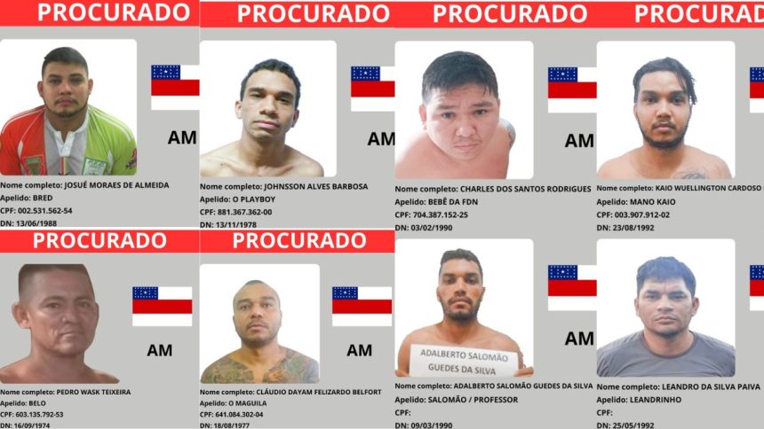 Amazonas tem oito criminosos entre os mais procurados do Brasil