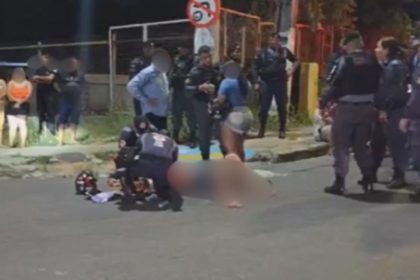 Colisão entre carro e moto termina em caso de polícia na zona centro-sul de Manaus