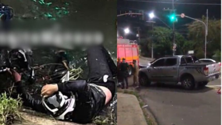 Motociclista cai em igarapé após ser atingido por carro na zona sul de Manaus