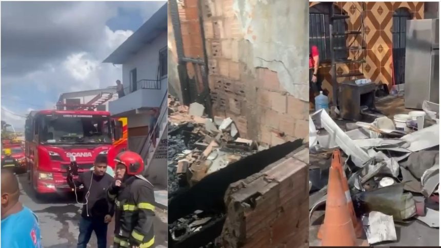 Panela de pressão explode e casa pega fogo em Manaus