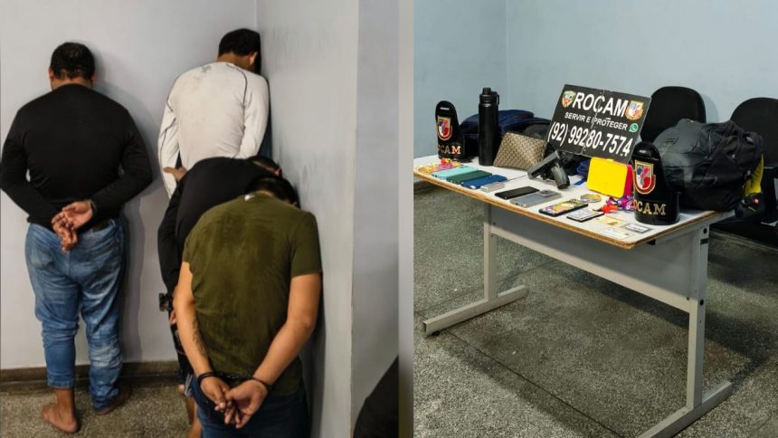Rocam prende quatro suspeitos de arrastões com celulares e “Chapolin” em Manaus