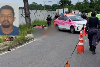 Filha fica ferida e pai morre ao ter cabeça esmagada por caminhão em Manaus