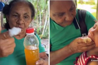 Vídeo de “avó raiz” ensinando tratamento tradicional para garganta inflamada viraliza