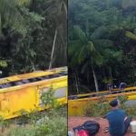 Ônibus tomba duas vezes e cai próximo a rio na BR-319