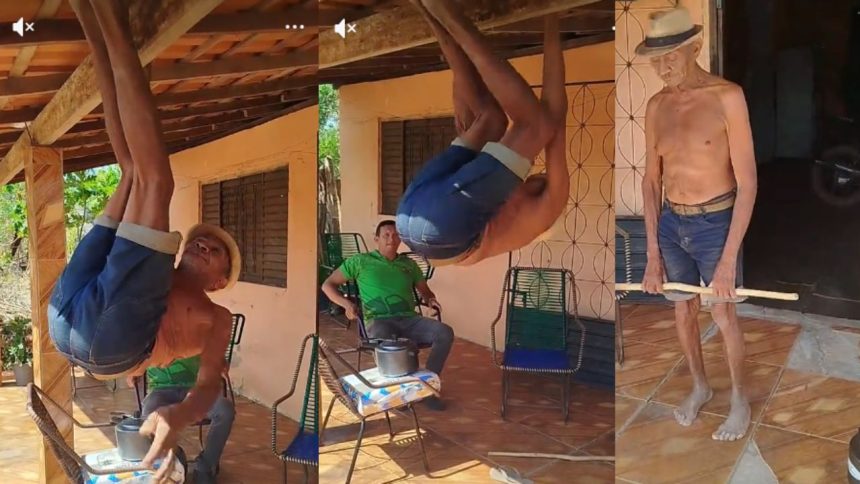 Idoso de 84 anos faz estripulia e vídeo viraliza nas redes sociais