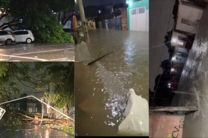 Temporal provoca interrupção de energia, queda de árvores e alagamentos em Manaus