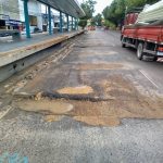 Plataforma de ônibus é interditada ao lado mini vila olímpica