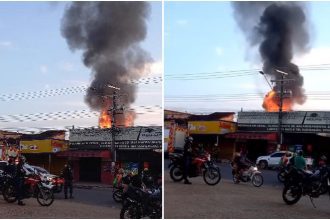Incêndio destrói parte de oficina no Novo Aleixo