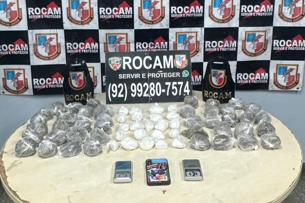 Rocam apreende drogas e prende mulher por tráfico de drogas em Manaus