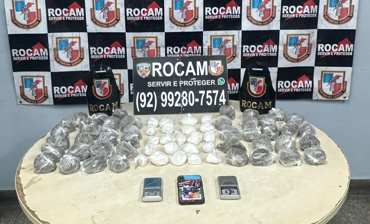 Rocam apreende drogas e prende mulher por tráfico de drogas em Manaus