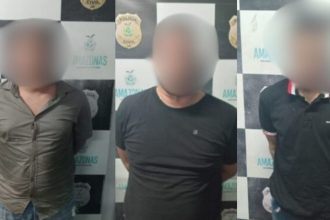 Trio é preso em Manaus por suspeita de furtos de veículos com uso de 'Chapolin'