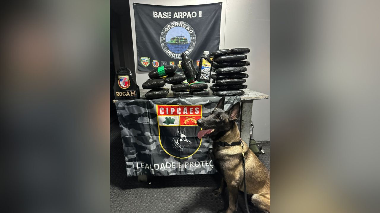 Mais de 35 kg de drogas, incluindo óleo de maconha, são apreendidos no Amazonas