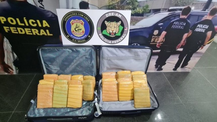 PF apreende cerca de 25 quilos de maconha em duas ocorrências no Aeroporto de Manaus