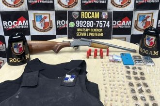 Rocam prende homem com armas e coletes balísticos em invasão de Manaus