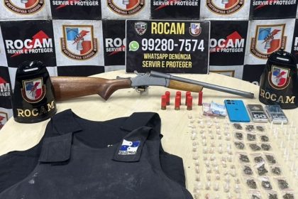 Rocam prende homem com armas e coletes balísticos em invasão de Manaus