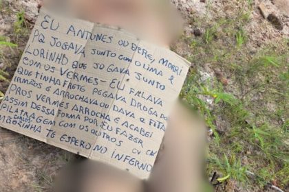 Homem é encontrado morto com sinais de tortura e recado de facção criminosa em Manaus