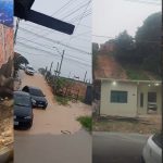 Casa desaba na comunidade Braga Mendes durante forte chuva em Manaus