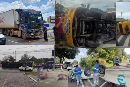 Manaus tem semana de caos no trânsito com oito acidentes e uma vítima fatal