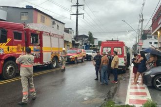 Trabalhador é resgatado após sofrer descarga elétrica durante serviço em Manaus