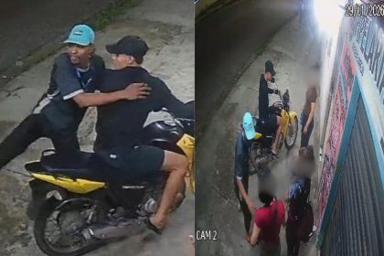 Câmera registra dupla em moto assaltando mulheres na zona leste de Manaus