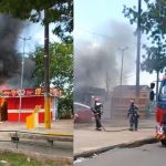 Incêndio destrói lanchonete na orla do bairro Educandos, em Manaus