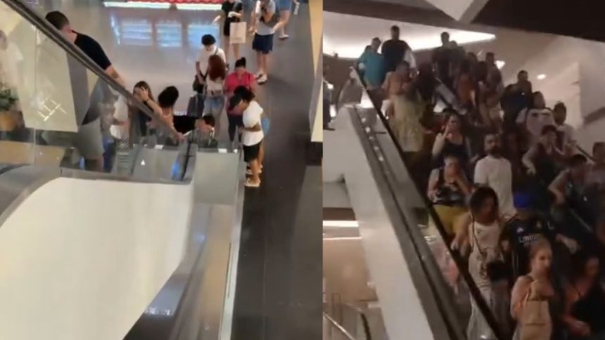 Vídeo mostra evacuação de cinema durante incêndio no Shopping da Tijuca, no RJ