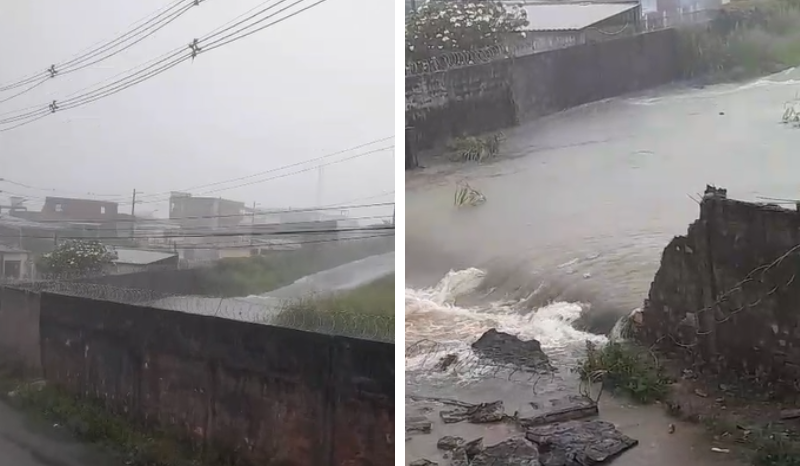 Chuva derruba muro da base aérea de Manaus