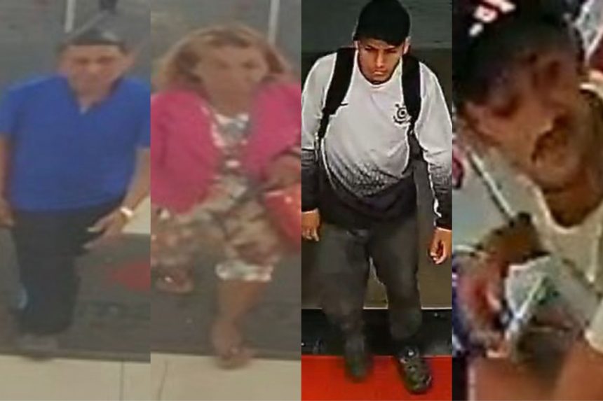 Polícia procura idosos e dois homens por crimes em drogarias