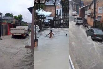 Chuva intensa provoca alagamentos e transtornos em Manaus