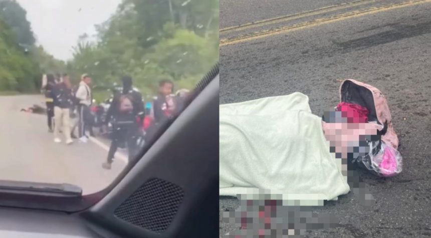 Mulher morre após queda de moto e atropelamento por carreta na BR-174