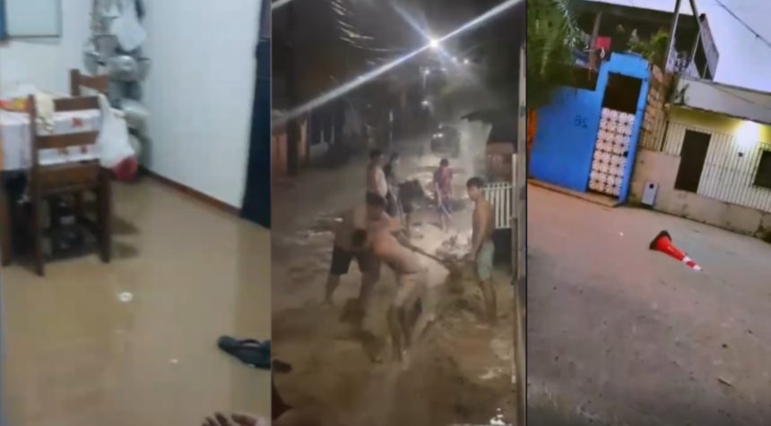 Chuva forte alaga casas no Lírio do Vale 2 e provoca prejuízos em Manaus