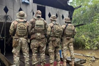 PF e Ibama inutilizam 29 embarcações de garimpo ilegal no Rio Madeira