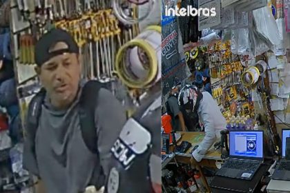 Assalto a loja de materiais de construção é registrado por câmeras no Amazonas