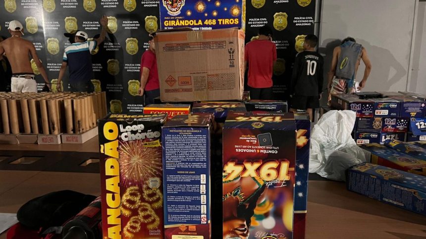 Mais de 30 pessoas são presas após fogueteiro ligado a facção criminosa em Manaus