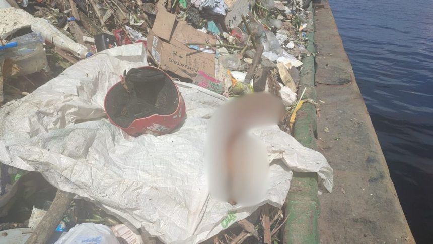 Perna humana é encontrada por garis em balsa no Centro de Manaus