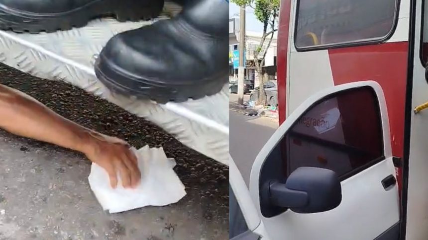 Motorista tem dedo arrancado após mão ficar presa em porta de ônibus em Manaus