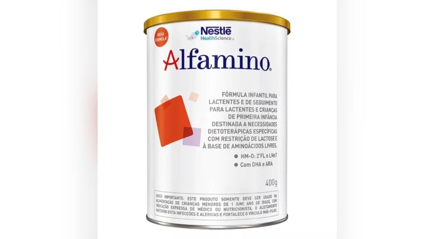 Anvisa determina recolhimento de 10 lotes da fórmula infantil Alfamino por excesso de nutrientes