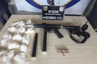 Adolescente apreendido com submetralhadora na zona norte de Manaus
