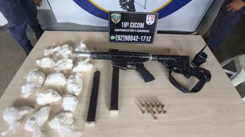 Adolescente apreendido com submetralhadora na zona norte de Manaus