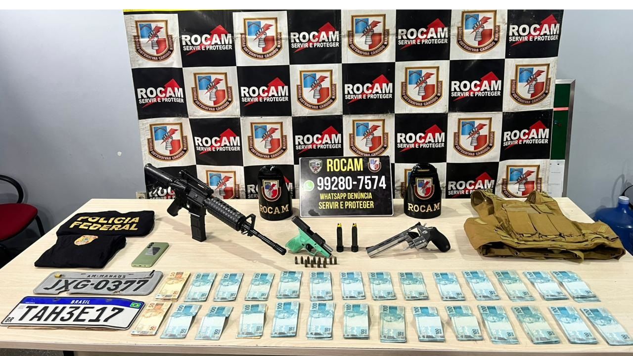 Rocam prende suspeito de roubo e recupera R$ 28 mil em Manaus