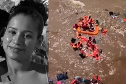 Mãe desaparece após entregar colete ao filho durante naufrágio no Encontro das Águas