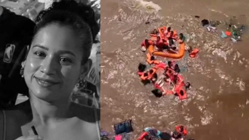 Mãe desaparece após entregar colete ao filho durante naufrágio no Encontro das Águas