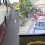 Ônibus da linha 641 interrompe trajeto após princípio de incêndio em Manaus